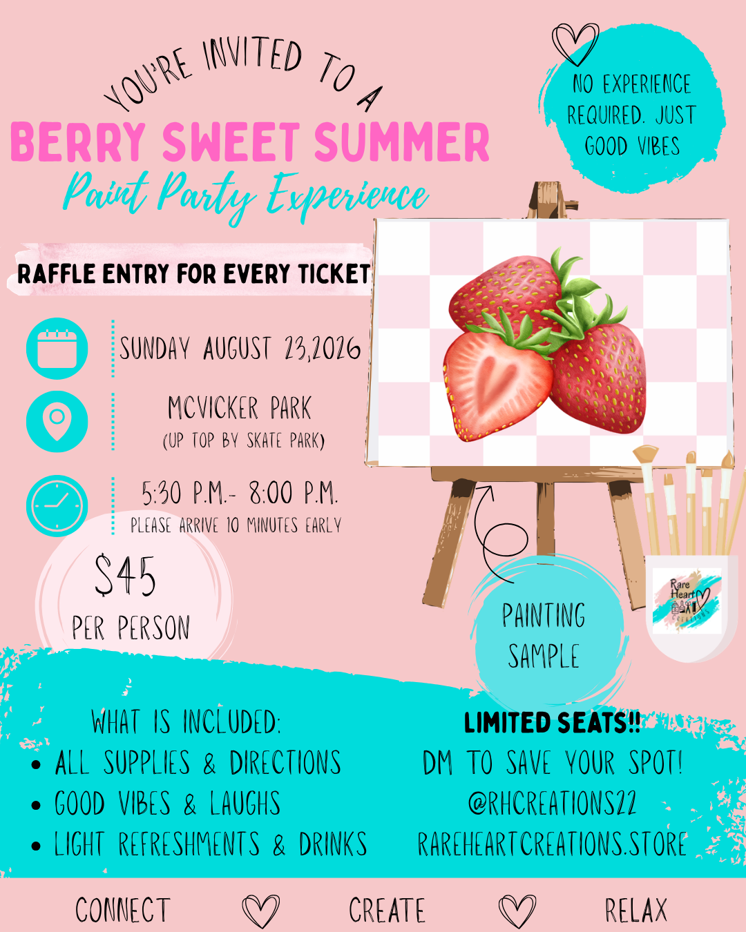 8/23 Berry Sweet Summer Paint Experience