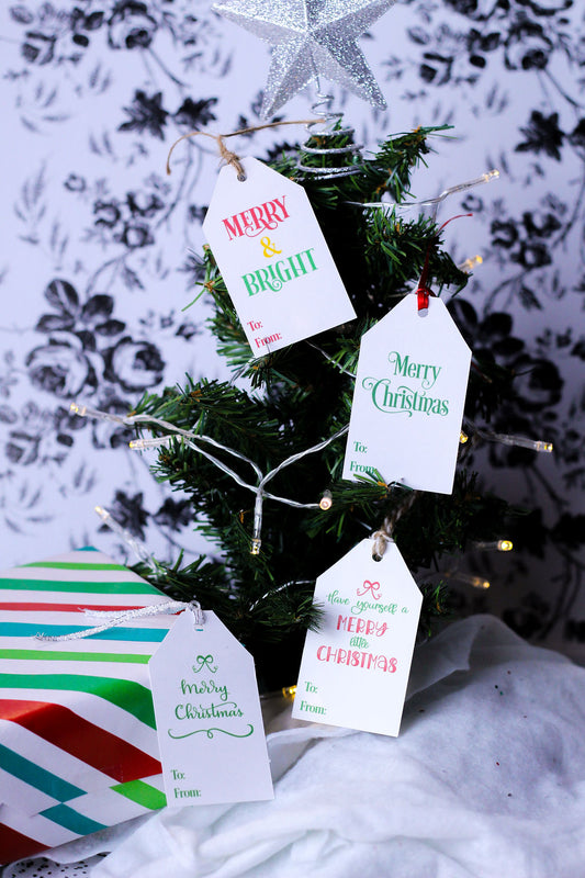 Elegant Christmas Themed Gift Tags 8 Count
