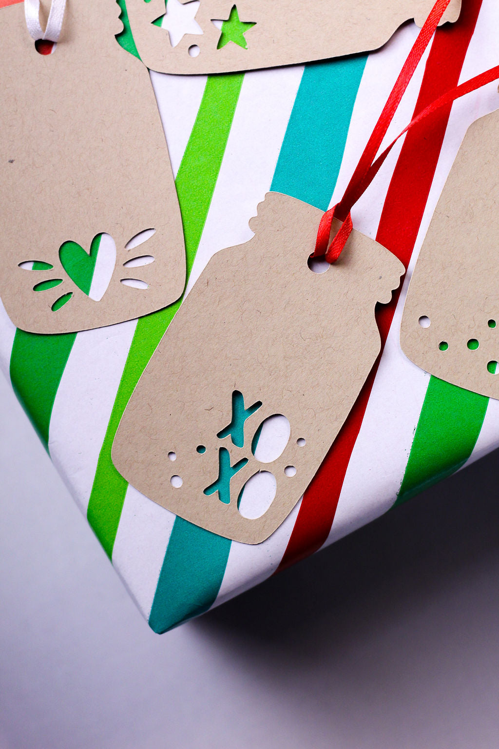 12-Pack, 3-Inch Mason Jar-Shaped Gift Tags