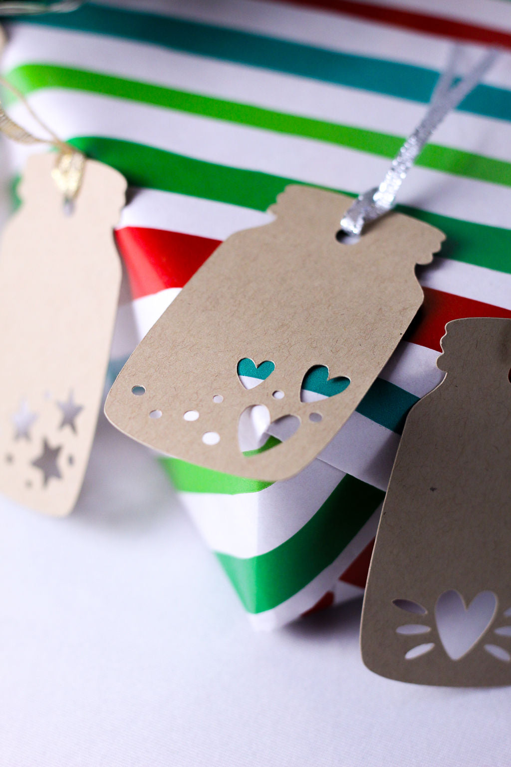 12-Pack, 3-Inch Mason Jar-Shaped Gift Tags