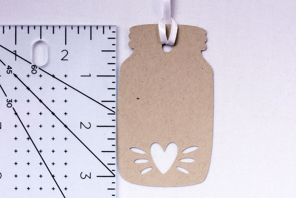 12-Pack, 3-Inch Mason Jar-Shaped Gift Tags