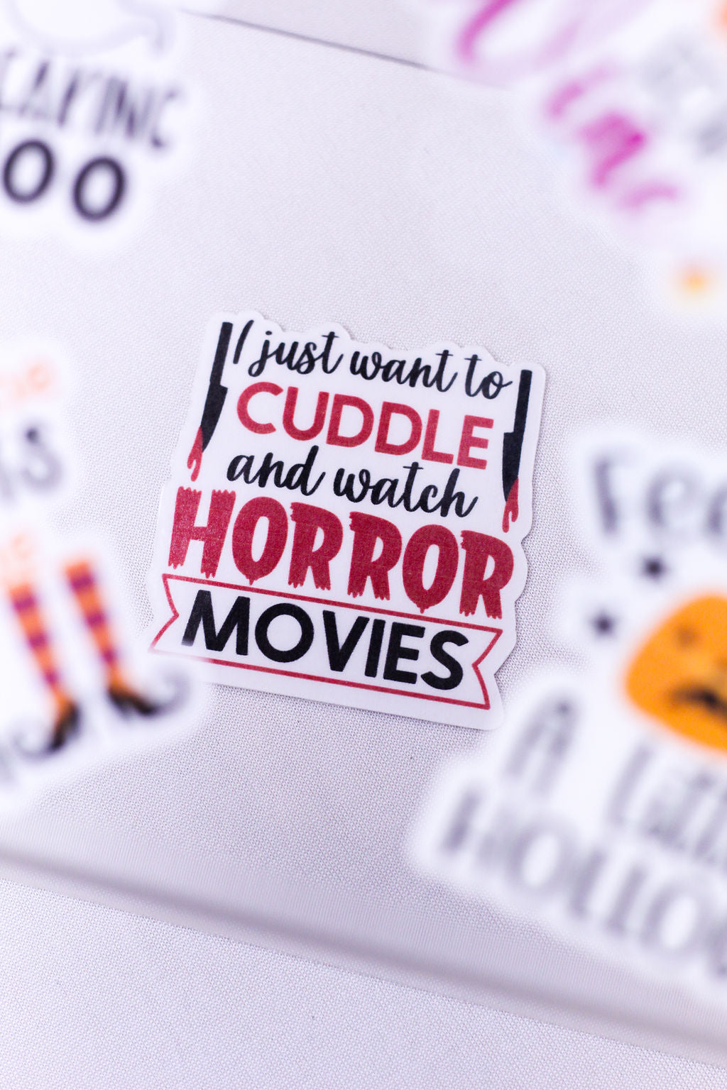 5-Pack, 3-Inch Coping Halloween Stickers - Water Resistant, Vinyl