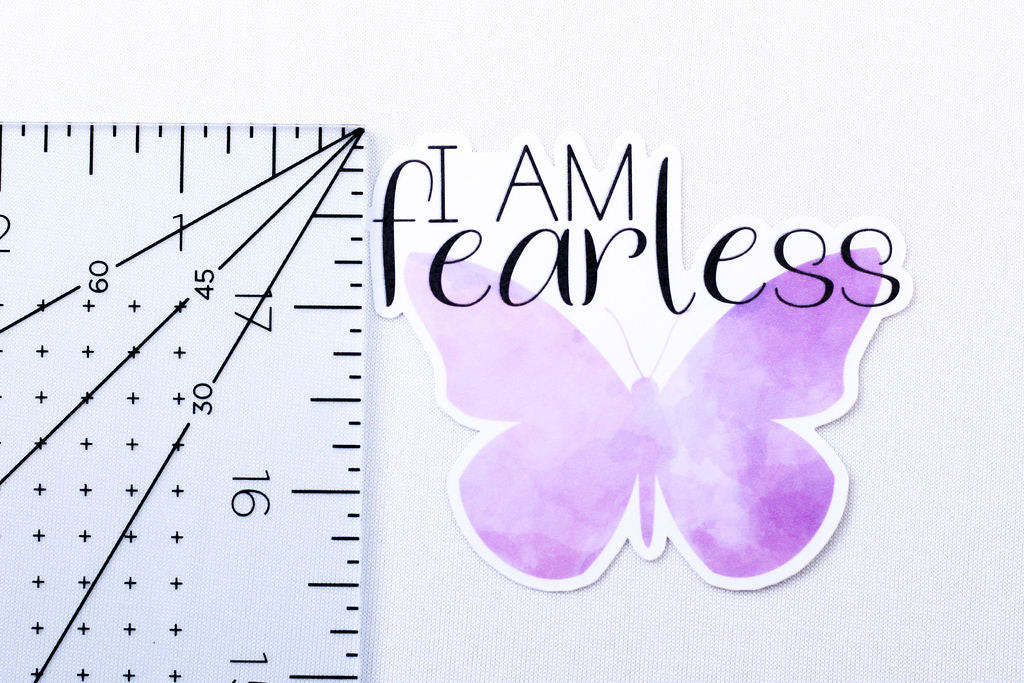 5-Pack, 3-Inch Affirmation, Butterfly Stickers - Water Resistant, Vinyl