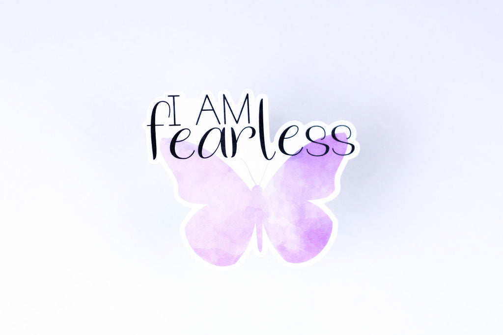 5-Pack, 3-Inch Affirmation, Butterfly Stickers - Water Resistant, Vinyl