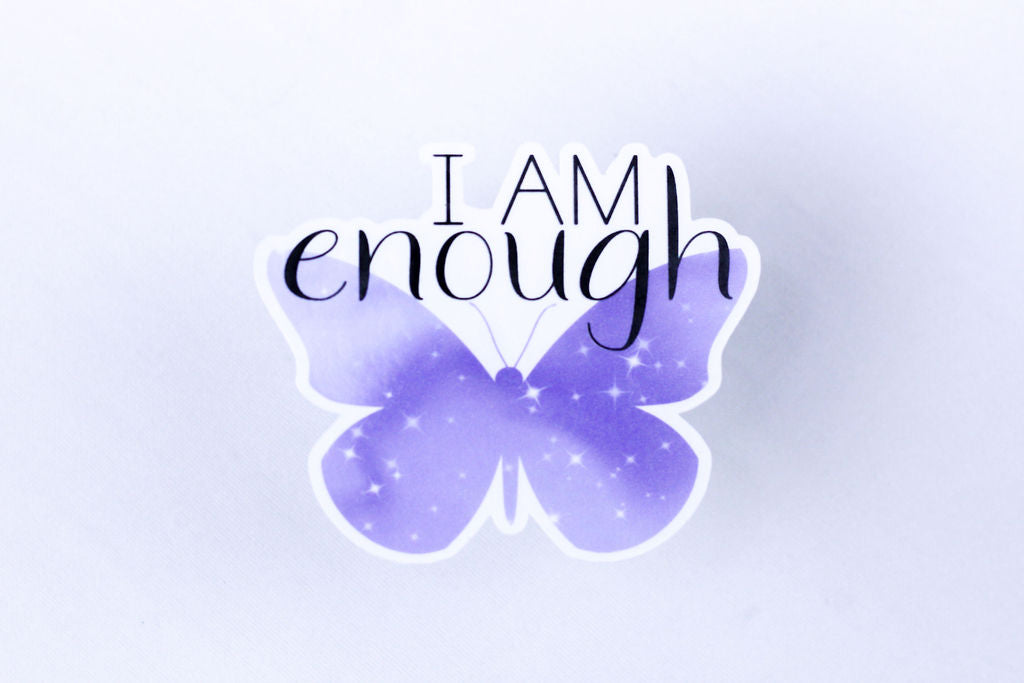5-Pack, 3-Inch Affirmation, Butterfly Stickers - Water Resistant, Vinyl