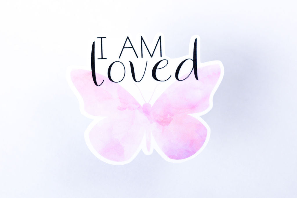 5-Pack, 3-Inch Affirmation, Butterfly Stickers v2 - Water Resistant, Vinyl