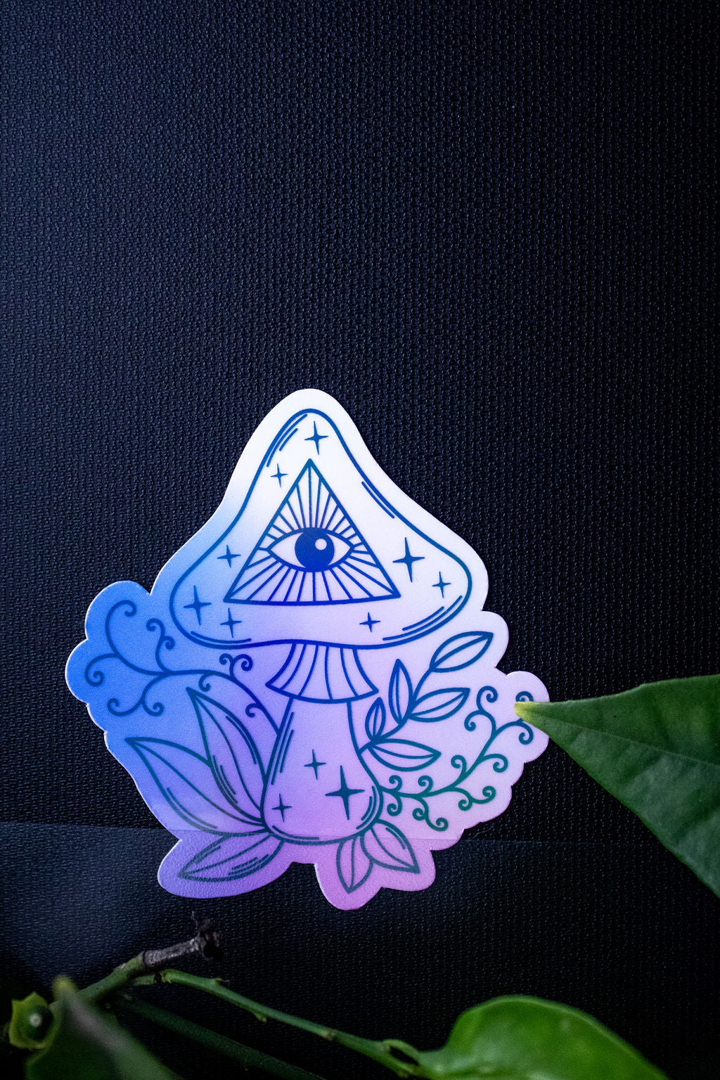 3-Inch Holographic Magical Mushroom Water Resistant Vinyl Sticker v6