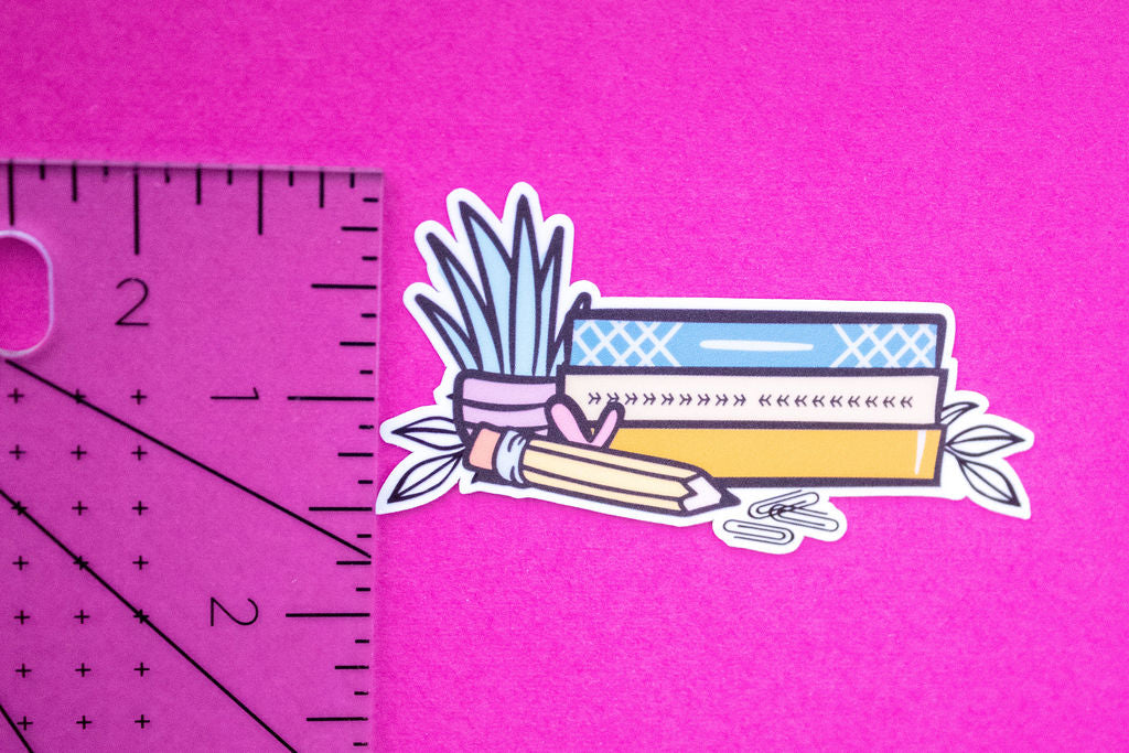 5-Pack, 3-Inch Book Lovers Stickers - Water Resistant, Vinyl