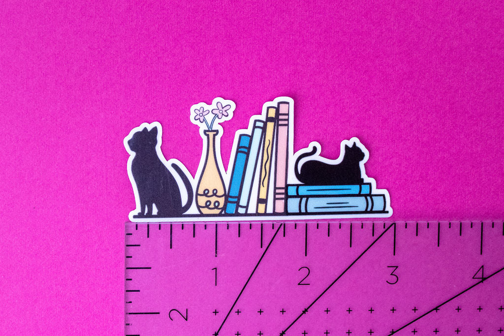5-Pack, 3-Inch Book Lovers Stickers - Water Resistant, Vinyl