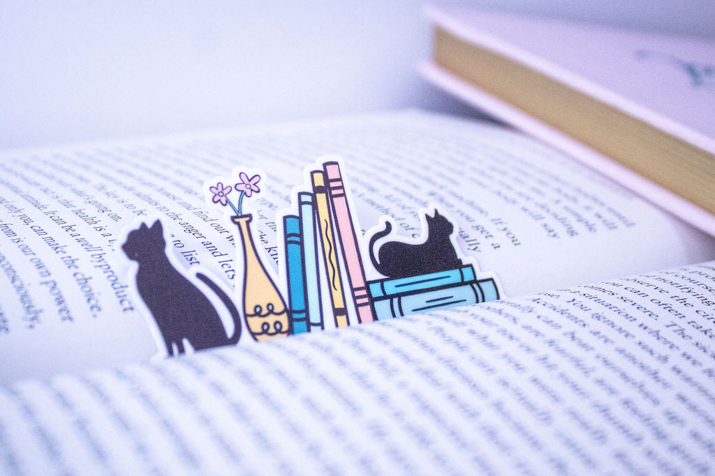 5-Pack, 3-Inch Book Lovers Stickers - Water Resistant, Vinyl