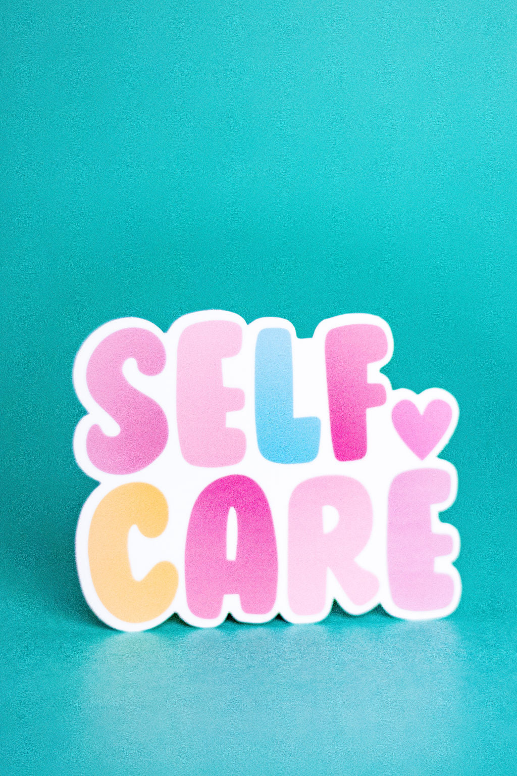 "Self Care", 3-Inch Mental Health Stickers - Water Resistant