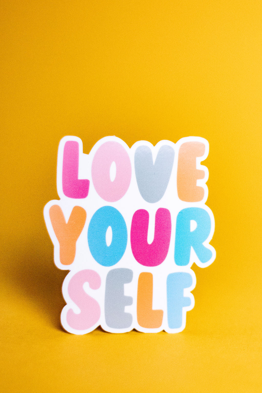 "Love Yourself", 3-Inch Mental Health Stickers - Water Resistant