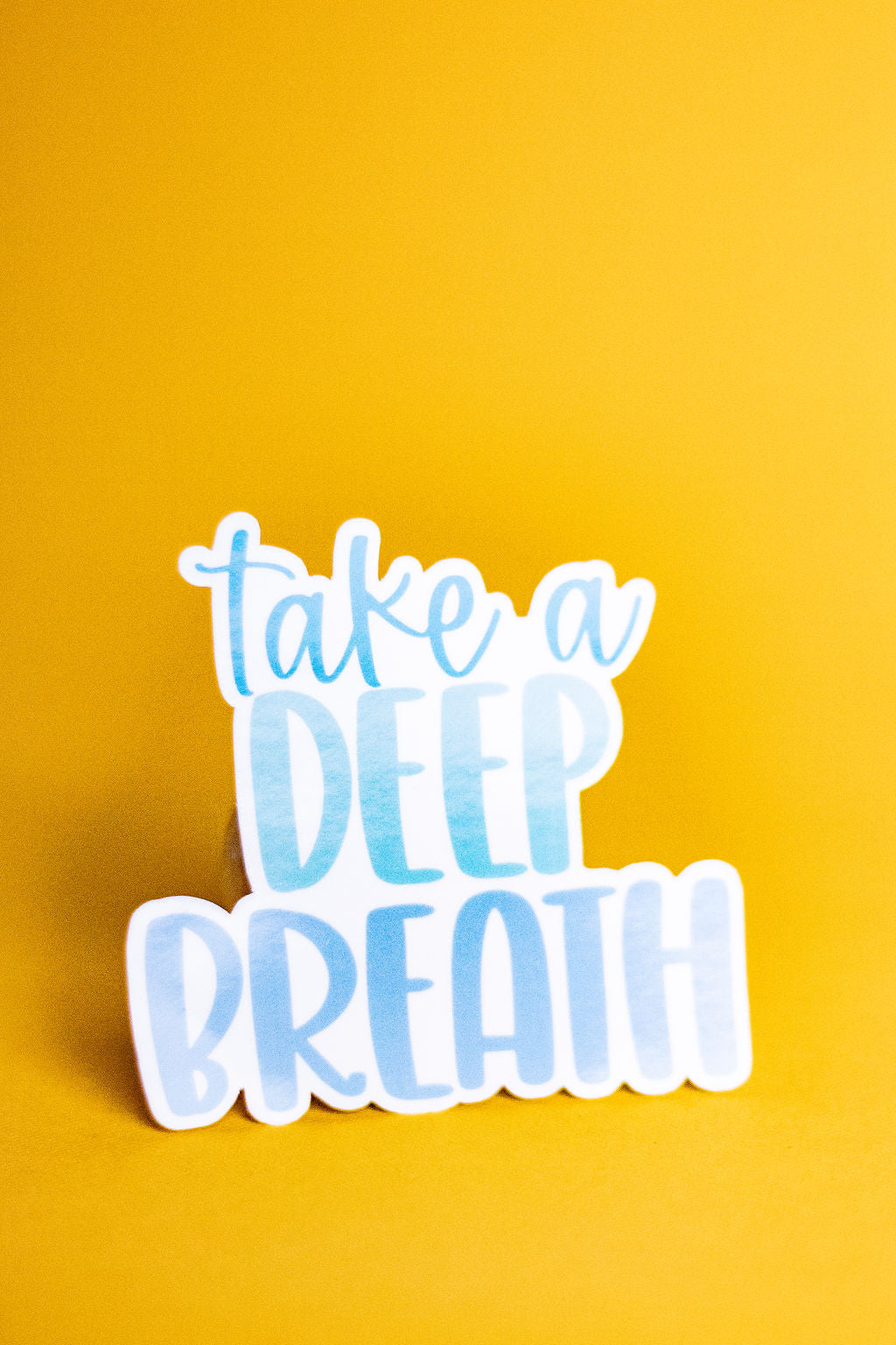 "Take A Deep Breath", 3-Inch Mental Health Stickers - Water Resistant