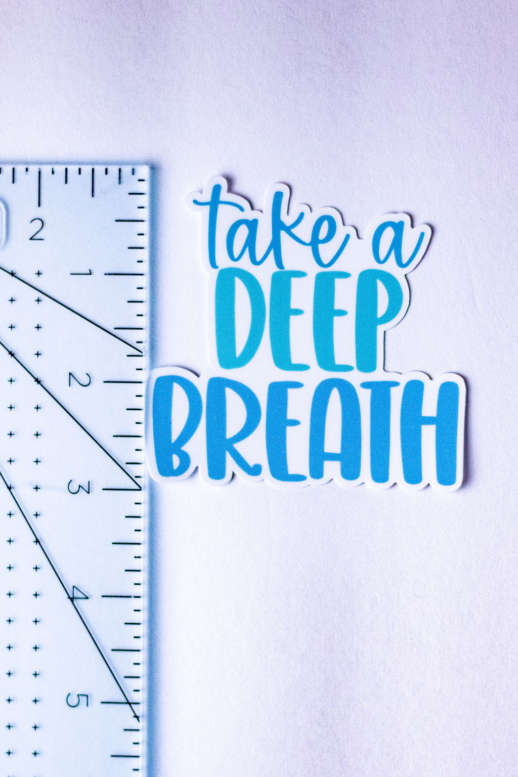 "Take A Deep Breath", 3-Inch Mental Health Stickers - Water Resistant