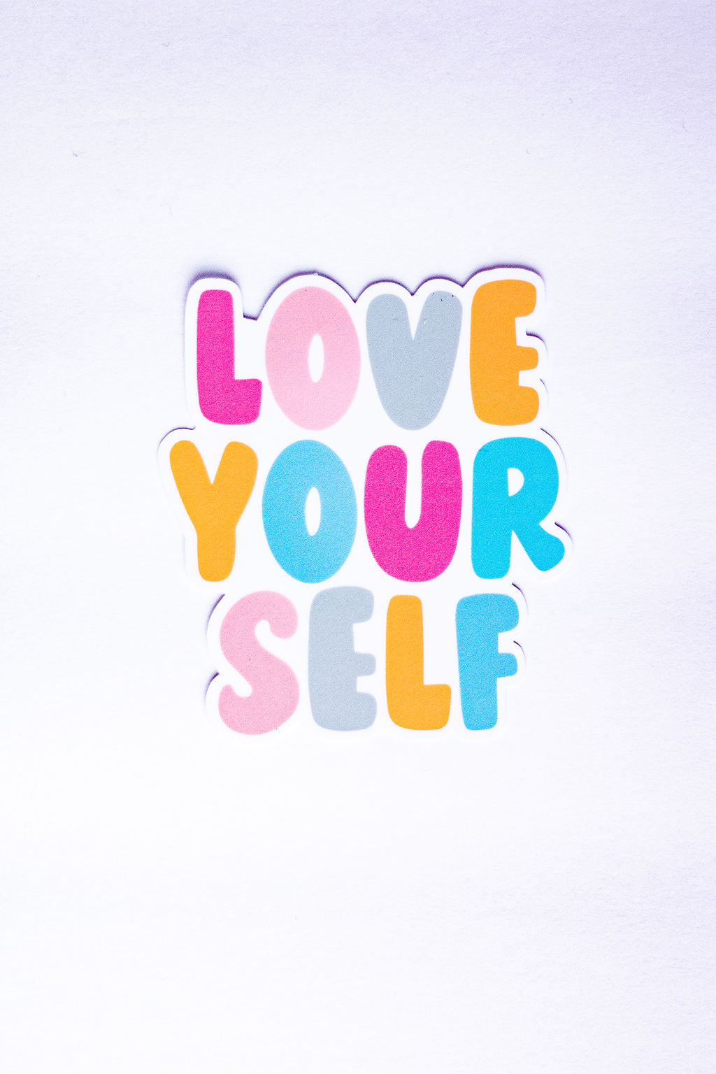 "Love Yourself", 3-Inch Mental Health Stickers - Water Resistant